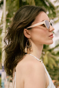 Petite Studio's Boho Russet Tassel Dangling Earrings