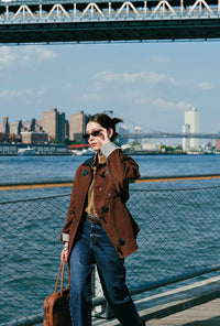 Petite Studio's Bryce Corduroy Barn Jacket in Sepia