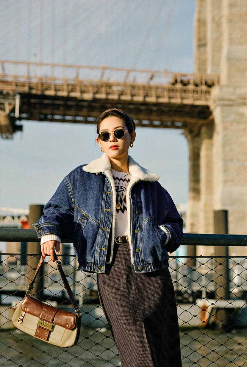 Petite Studio's Daryl Denim Padded Jacket Petite Clothing for Women