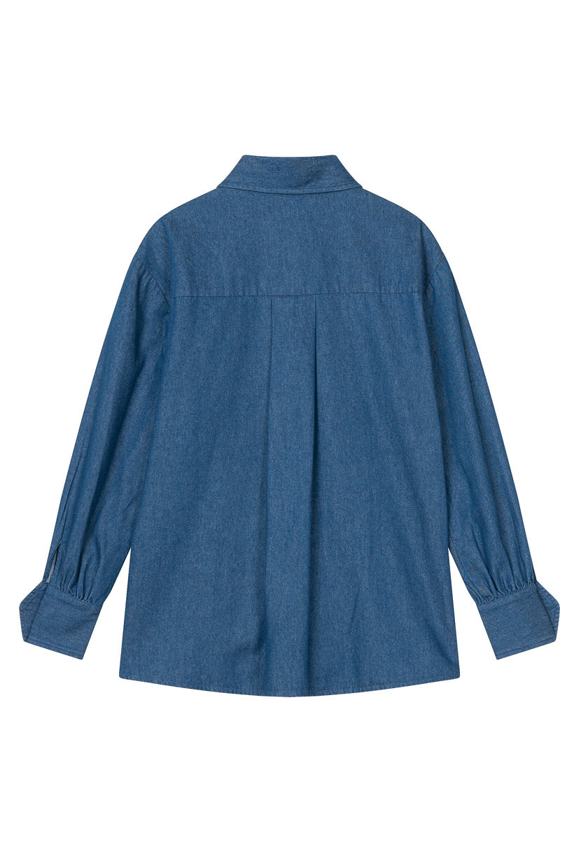 Petite Studio's Vincent Blouse in Denim Blue