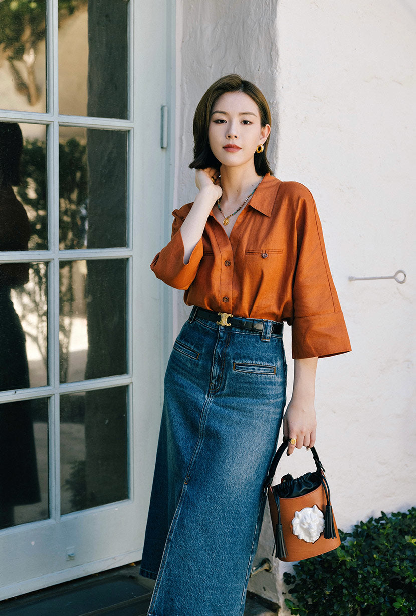 Petite Studio's Antoine Blouse in Ginger