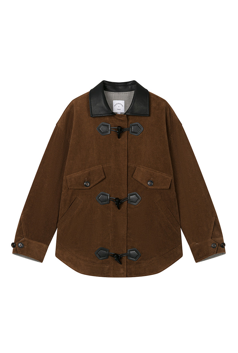 Petite Studio's Bryce Corduroy Barn Jacket in Sepia
