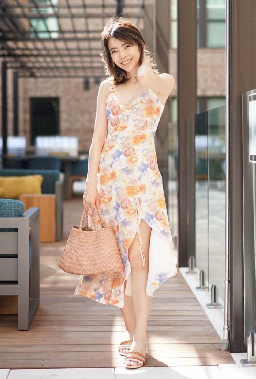 watercolor dress Petite Studio's Neesha Dress in Watercolor