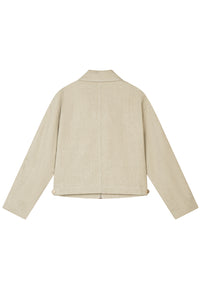 Petite Studio's Emmette Cropped Cotton Jacket in Light Khaki