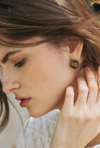 Petite Studio's Bree Tiger’s Eye Stud Earrings