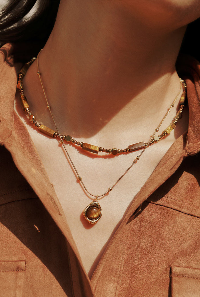 Petite Studio's Beaded Chain Layered Necklace 