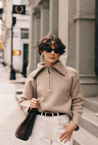 Petite Studio's Brown Textured Leather Belt