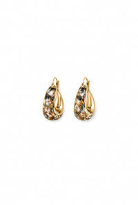 Petite Studio's Calidore Inlaid Abalone Shell Hoop Earrings
