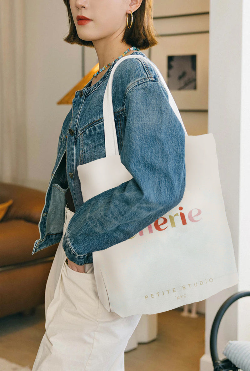 Petite Studio's Cherie Canvas Tote in Colorblock