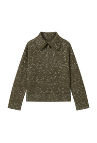 Petite Studio's Barry Wool Sweater in Moss
