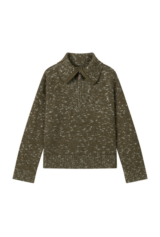 Petite Studio's Barry Wool Sweater in Moss
