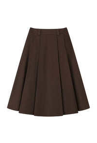 Petite Studio's Blake Wool Blend Skirt in Chocolate 