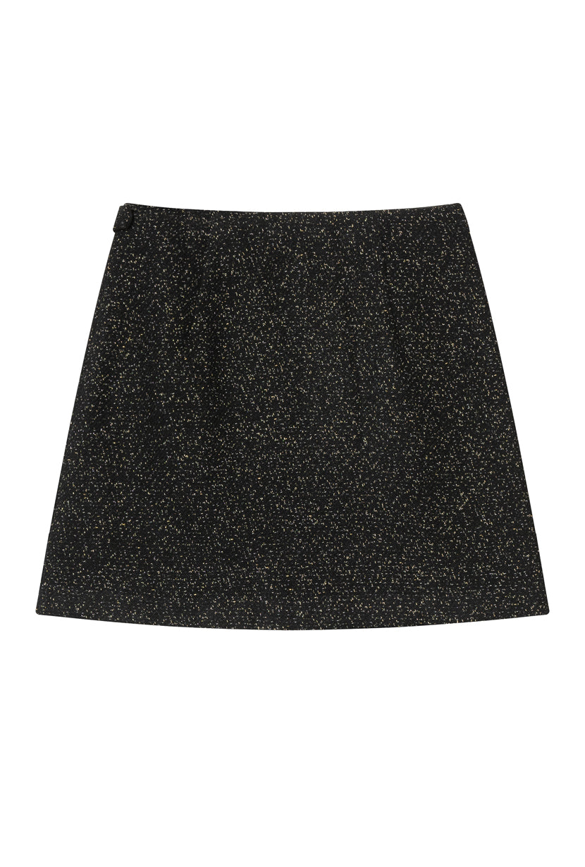 Petite Studio's Hallie Tweed Skirt in Black