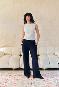 Petite Studio's Elyse Jersey Top in White 