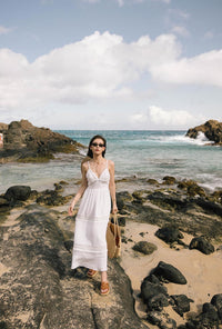 Petite Studio's Imogene Dress in White Eyelet 