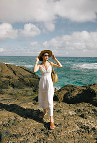 Petite Studio's Imogene Dress in White Eyelet 