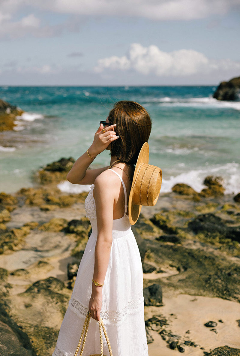 Petite Studio's Imogene Dress in White Eyelet 