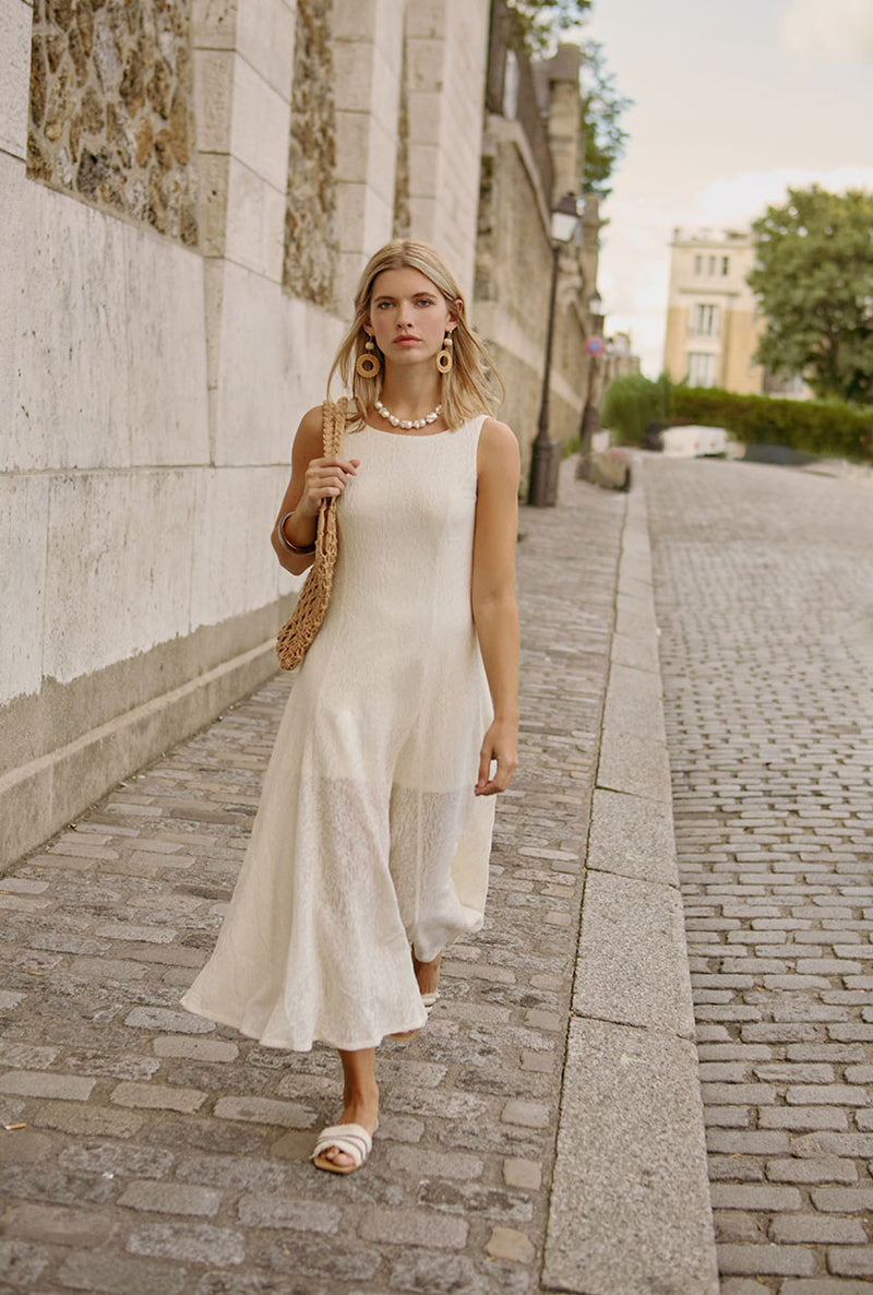 Petite Studio NYC's Gwynne Knit Dress in Ivory