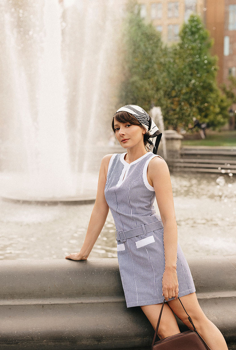 Petite Studio's Denzel Cotton Dress Striped