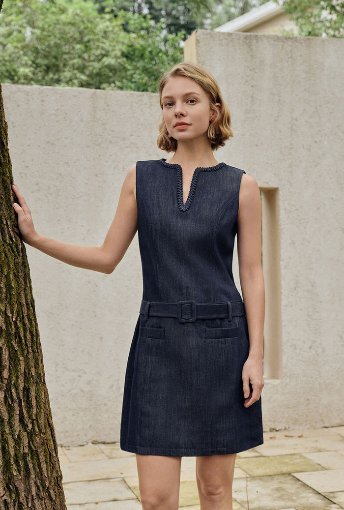 Petite Studio's Denzel Cotton Dress in Indigo