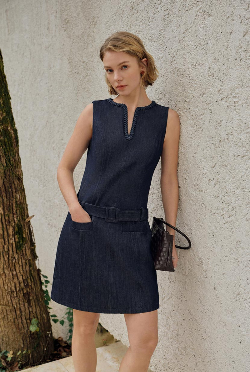 Petite Studio's Denzel Cotton Dress in Indigo