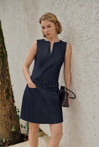 Petite Studio's Denzel Cotton Dress in Indigo