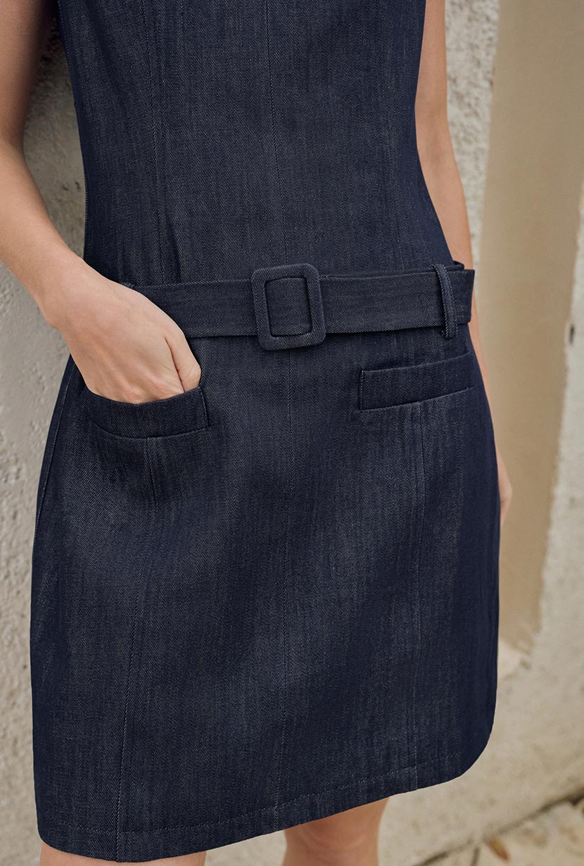 Petite Studio's Denzel Cotton Dress in Indigo