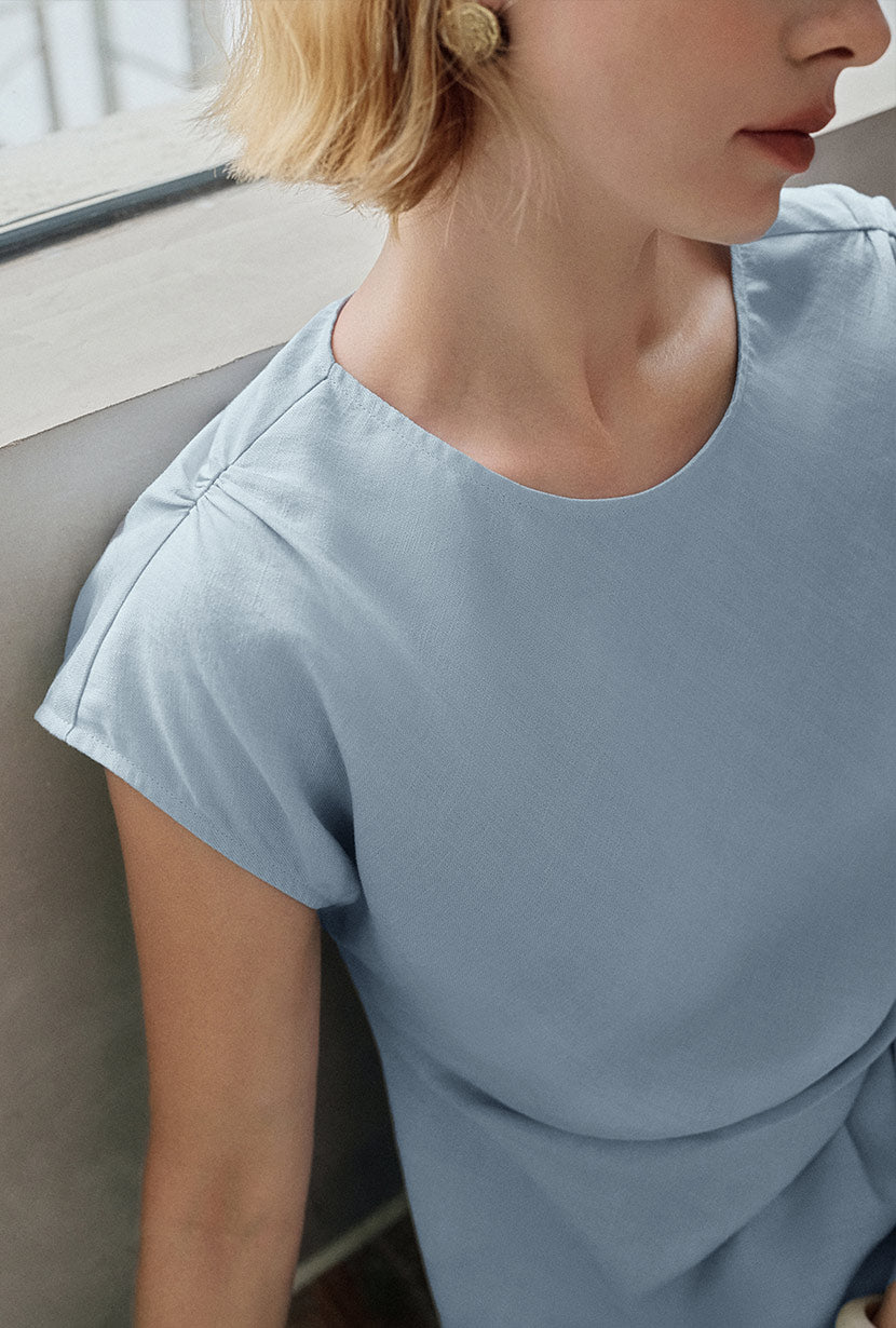 Petite Studio's Elisha Tencel Dress in Sky