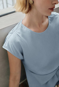 Petite Studio's Elisha Tencel Dress in Sky