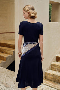 Petite Studio's Ezra Knit Dress in Navy