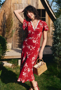 Petite Studio's Fraley Contoured Dress in Vintage Red 