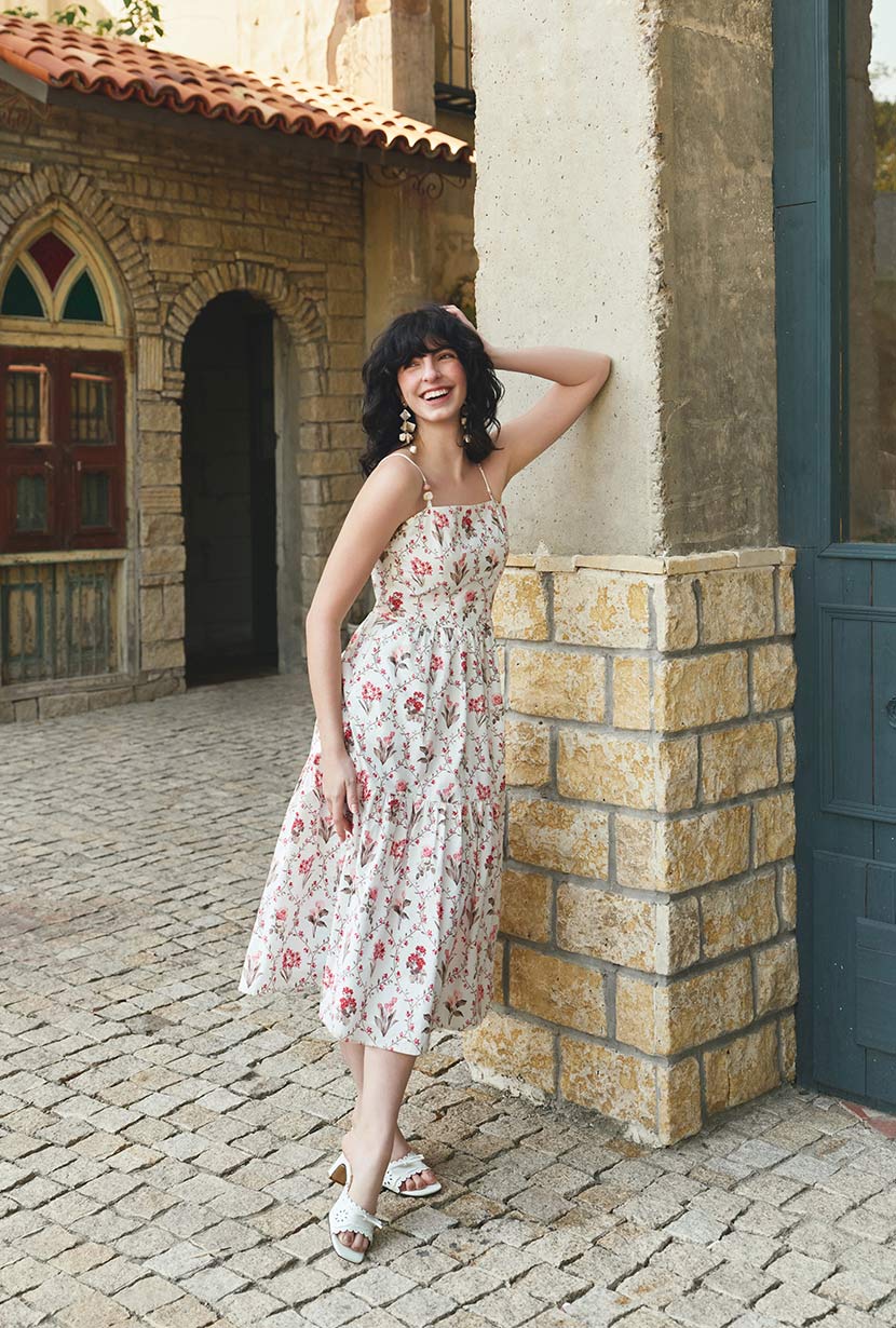 petite size cocktail dresses Petite Studio's Denzel Cotton Dress in Indigo