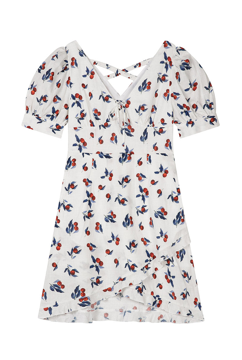 Petite Studio's Virginia Dress in White Cherry