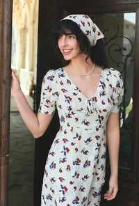 Petite Studio's Virginia Dress in White Cherry