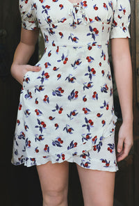 Petite Studio's Virginia Dress in White Cherry
