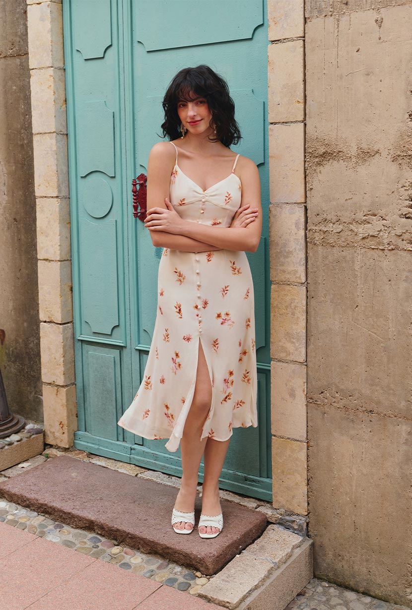 Petite Studio's Francisco Dress in Cream Floral