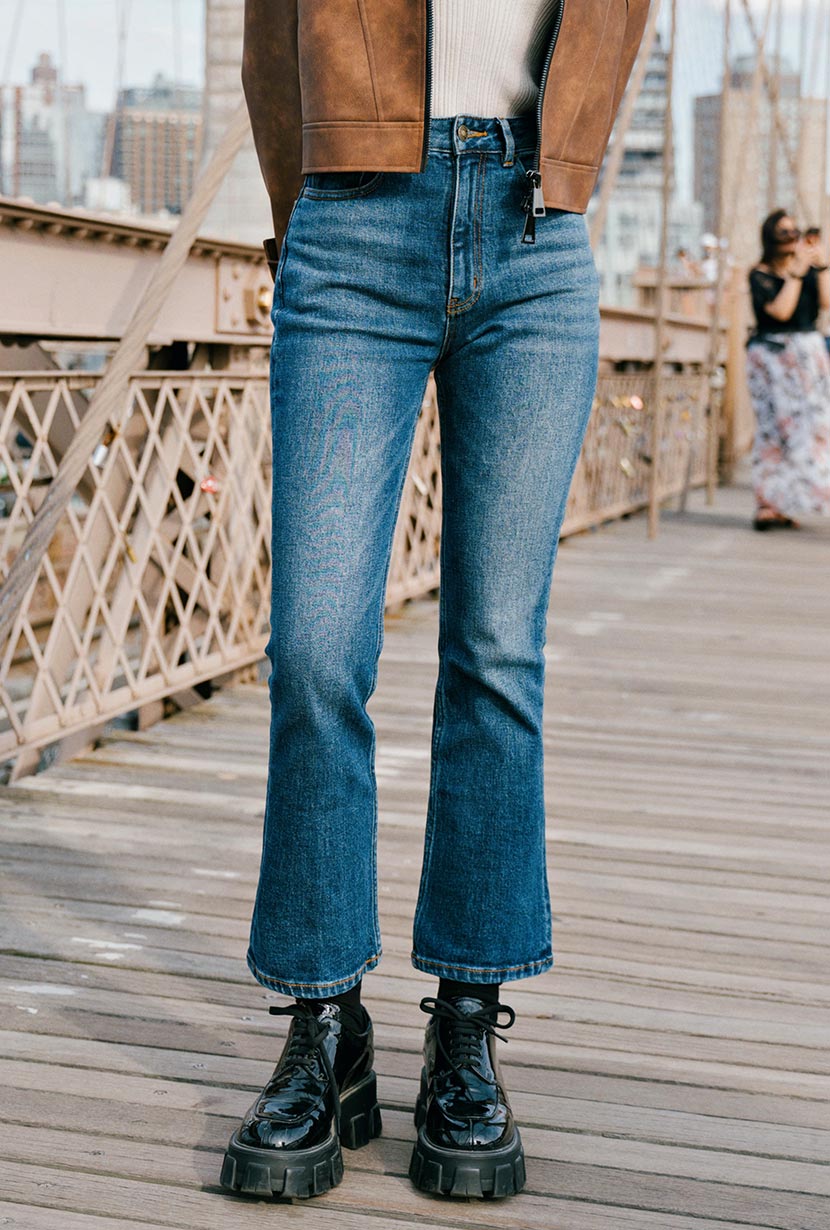 cropped flare dress pants Margaret O'Leary CROPPED FLARED PANT Black / S