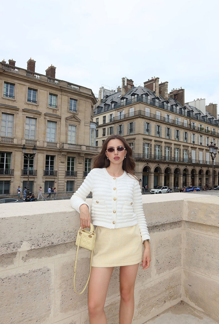 Petite Studio NYC's Cindy Cotton Cardigan in Ivory