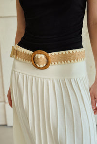 Fausti Raffia Braided Belt