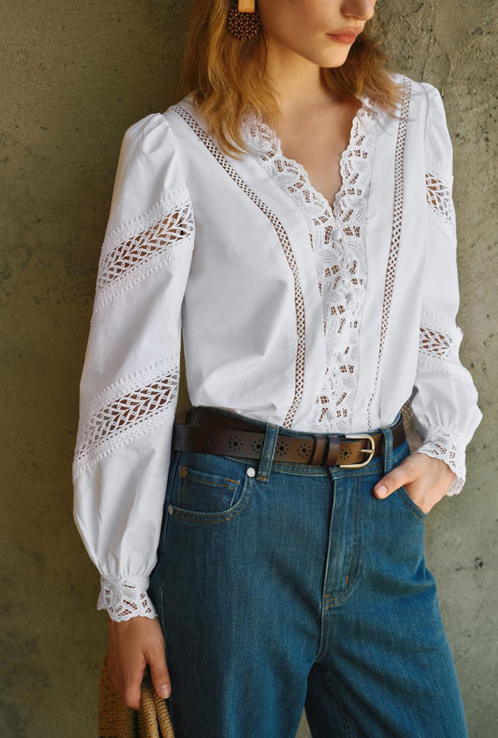 Petite Studio's Felice Vintage Hollow Leather Belt