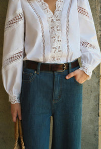 Petite Studio's Felice Vintage Hollow Leather Belt