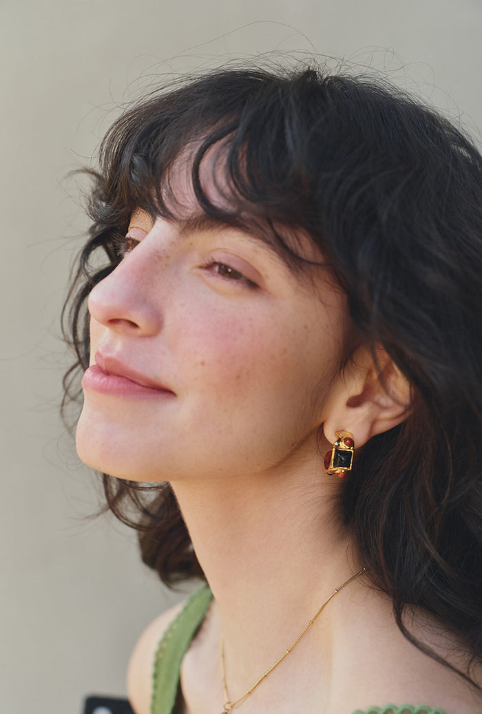 Petite Studio's Vida Gold Bricks Earrings 