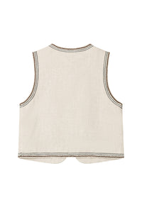 Petite Studio's Dexter Ramie Vest in Beige 