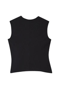 Petite Studio's Jeevan Jersey Cotton Top in Black