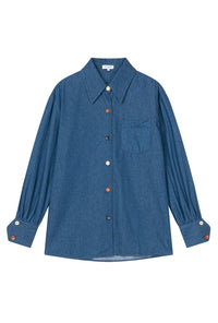 Petite Studio's Vincent Blouse in Denim Blue