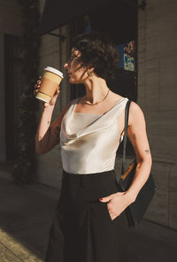 Petite Studio's Lenore Top in Ivory