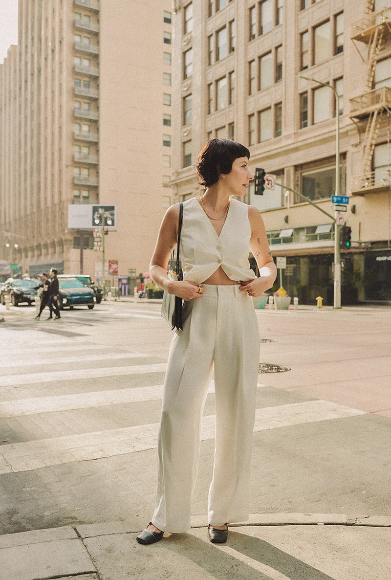 Petite Studio's Bridgett Vest in Ivory