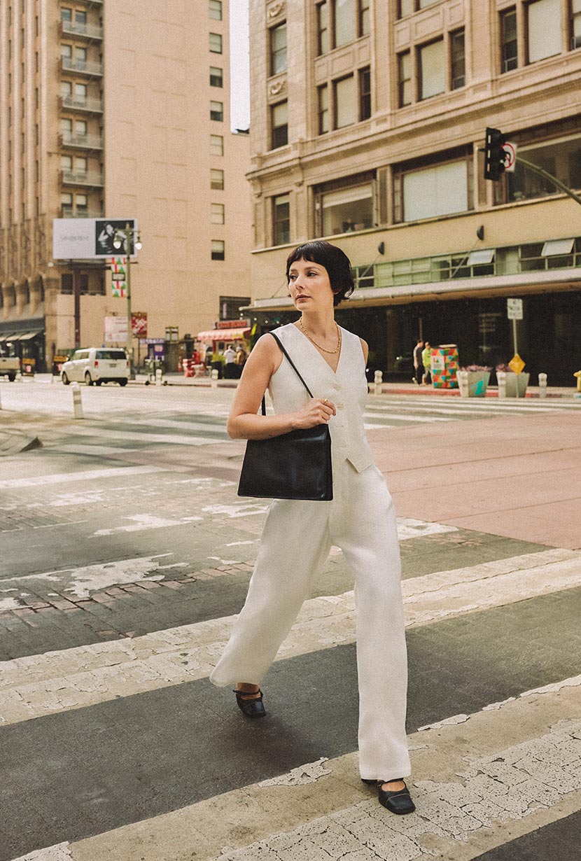 Petite Studio's Bridgett Vest in Ivory