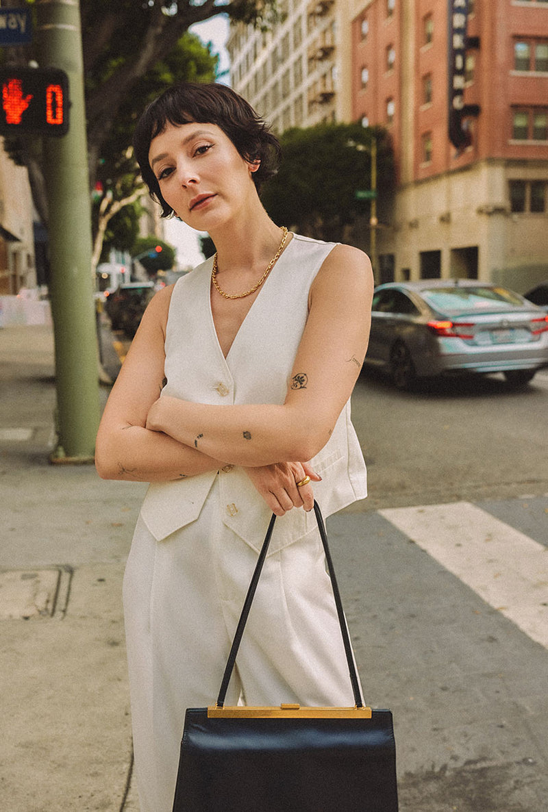 Petite Studio's Bridgett Vest in Ivory