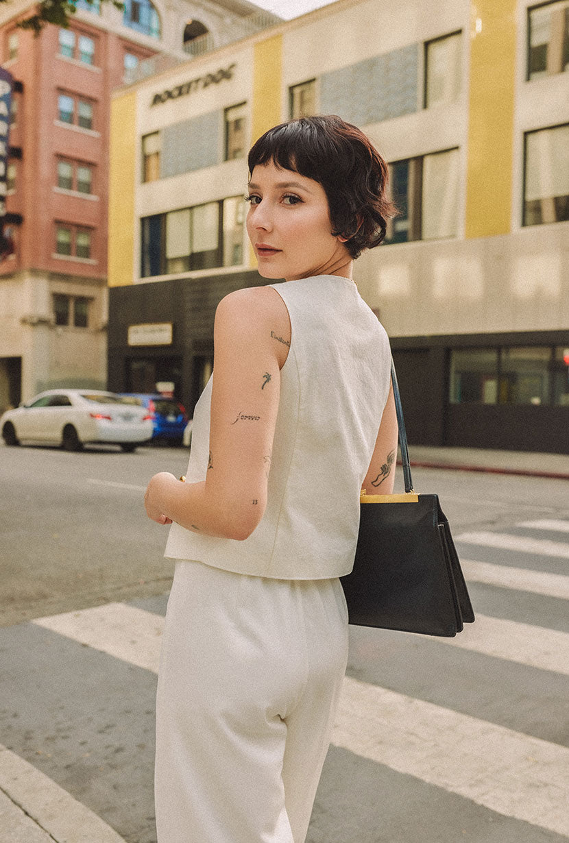 Petite Studio's Bridgett Vest in Ivory